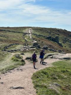 Joining the crowds for the final mile from Sennen to Land's End